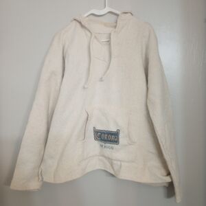 Corona Beach Club Member Mexico Men's Vintage Poncho Style Hoodie